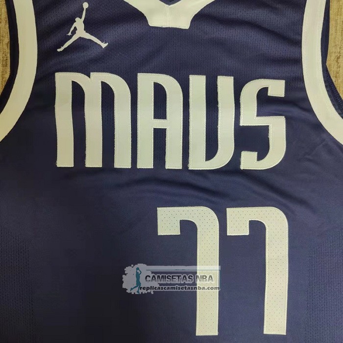 Camiseta Dallas Mavericks Luka Doncic NO 77 Statement Autentico 2022-23 Azul